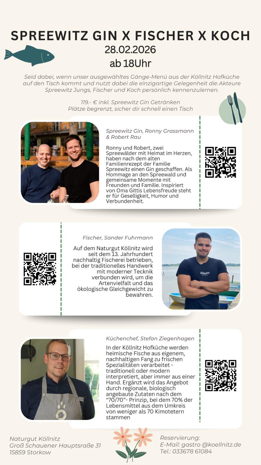 Spreewitz Gin x Fischer x Koch am 28. Februar 2026